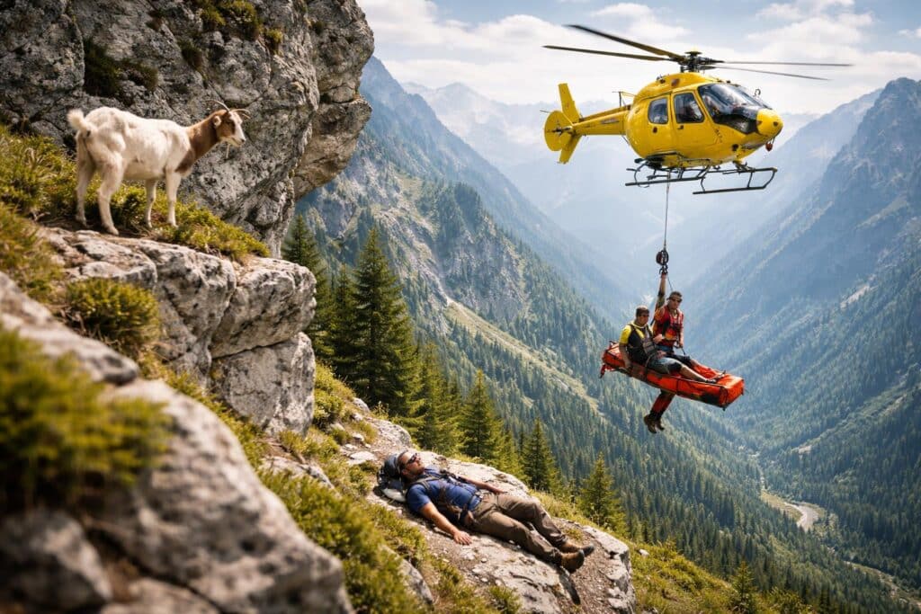 Wanderer wollte Ziege helfen und stürzte ab