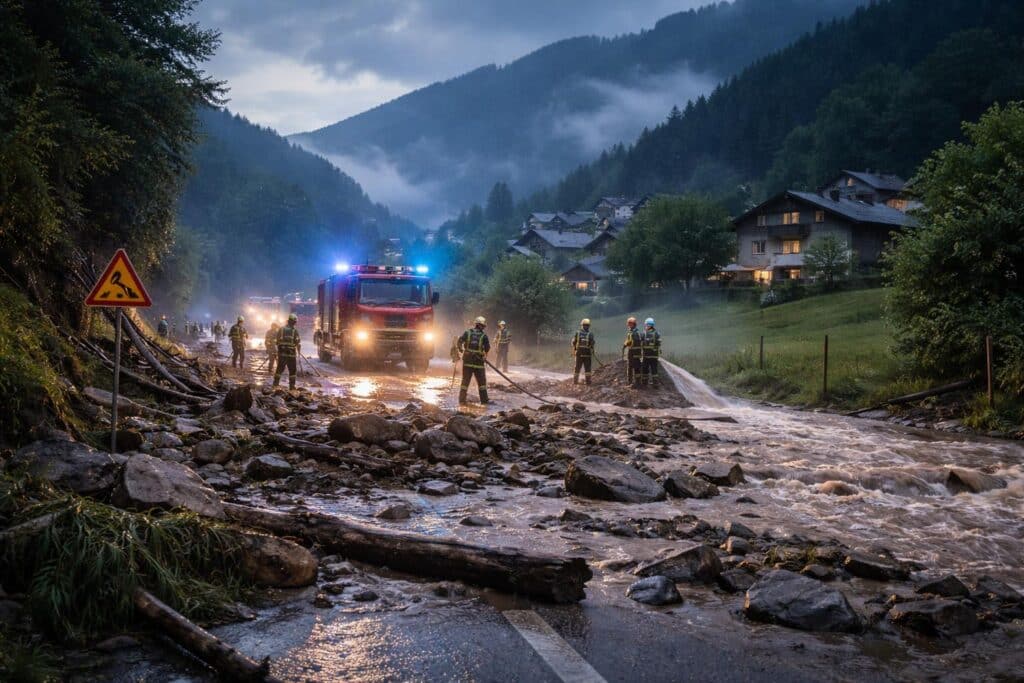 Muren und Überflutungen nach Gewitter