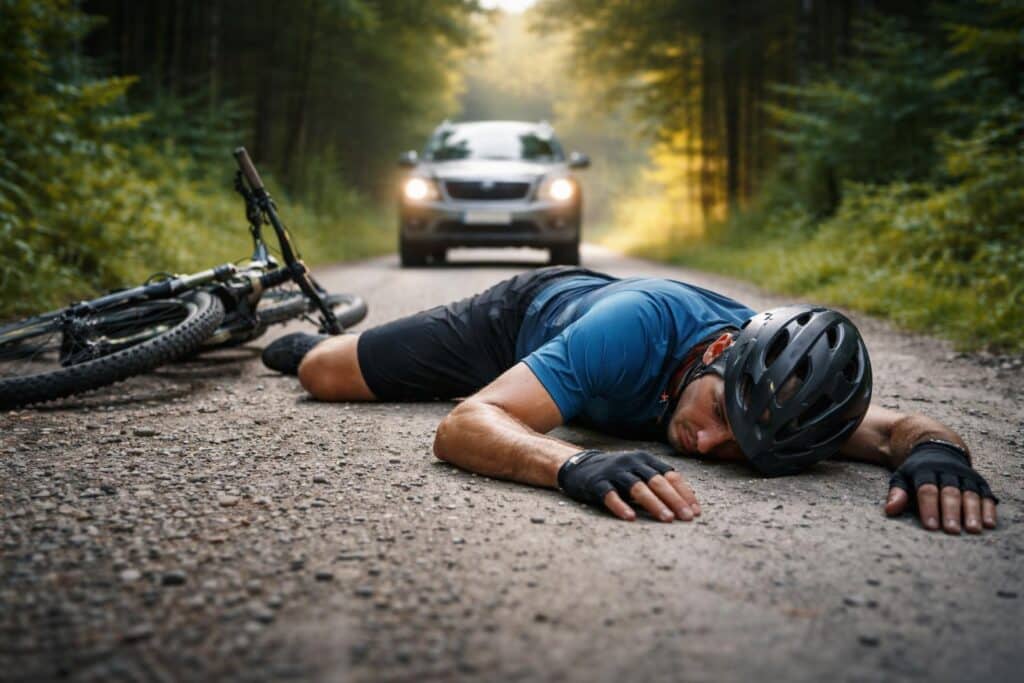 Kärntner sah bewusstlosen Mountainbiker auf Straße liegen