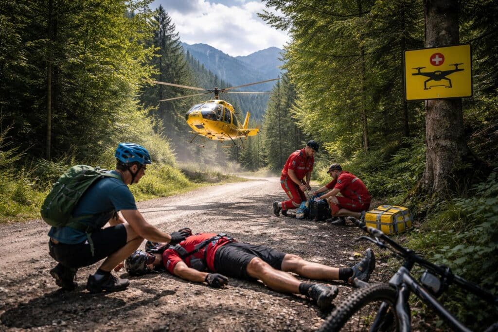 Mountainbiker bewusstlos aufgefunden