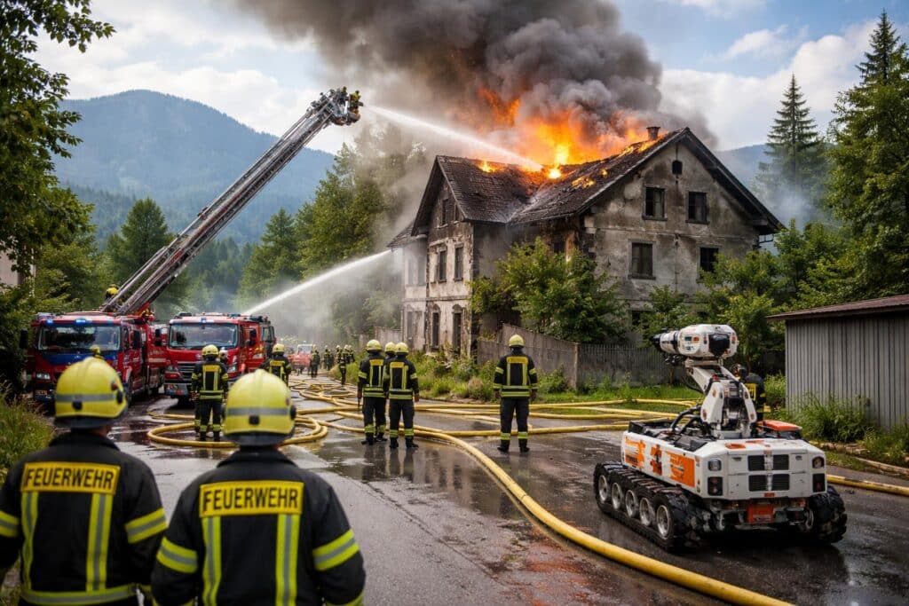 Dachstuhlbrand in Villach