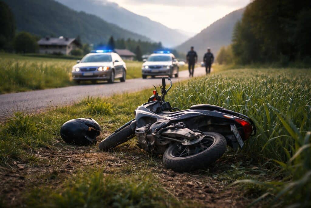 Mopedlenker flieht vor Polizei und stürzt