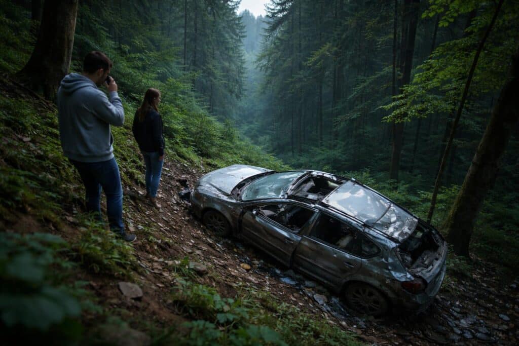 Auto mit Jugendlichen stürzte 40 Meter ab