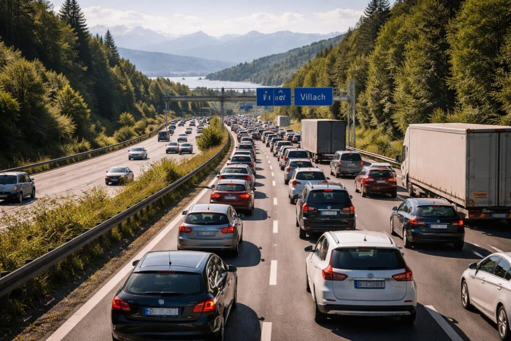 A2 Süd Autobahn, Klagenfurt Richtung Villach