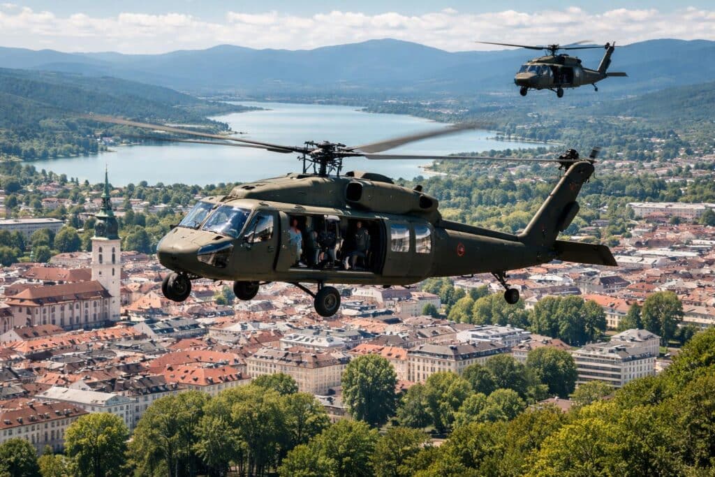 Darum kreisen Bundesheerhubschrauber über Kärntens Landeshauptstadt
