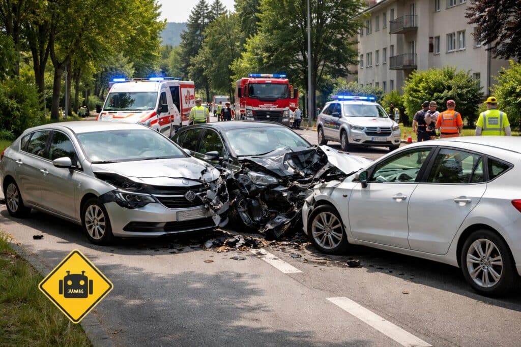 Drei Autos auf St. Veiter Straße kollidiert