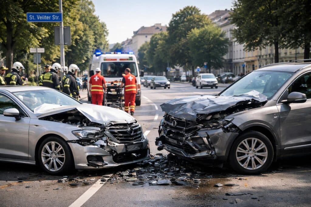 Verkehrsunfall mit Verletzung in Klagenfurt