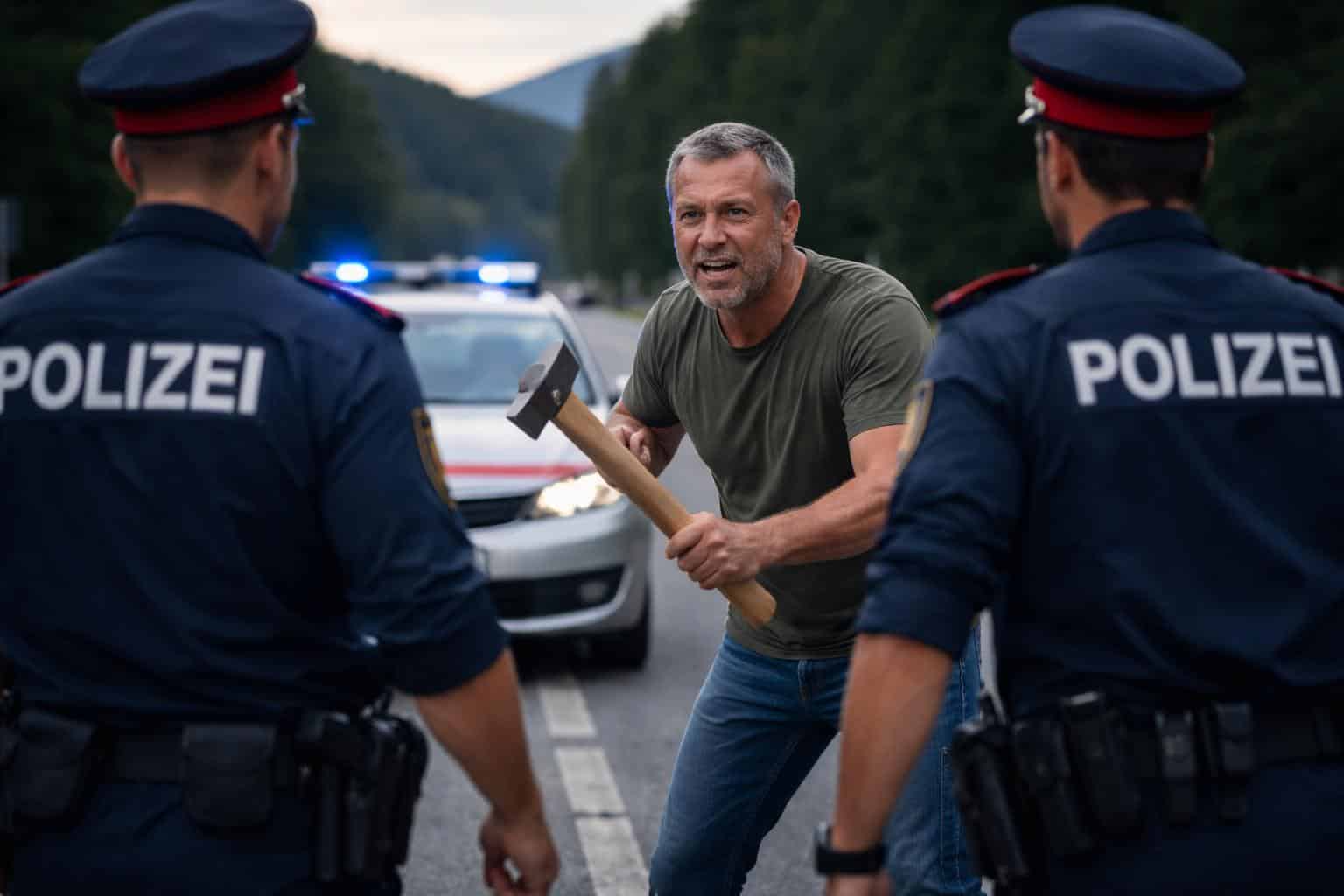 Alkolenker bedrohte Polizeibeamte