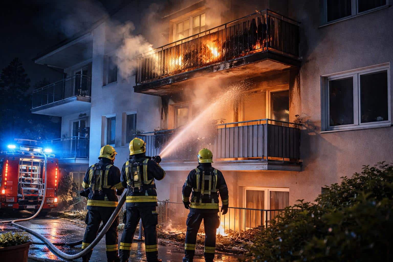 Balkonbrand in der Nacht gelöscht