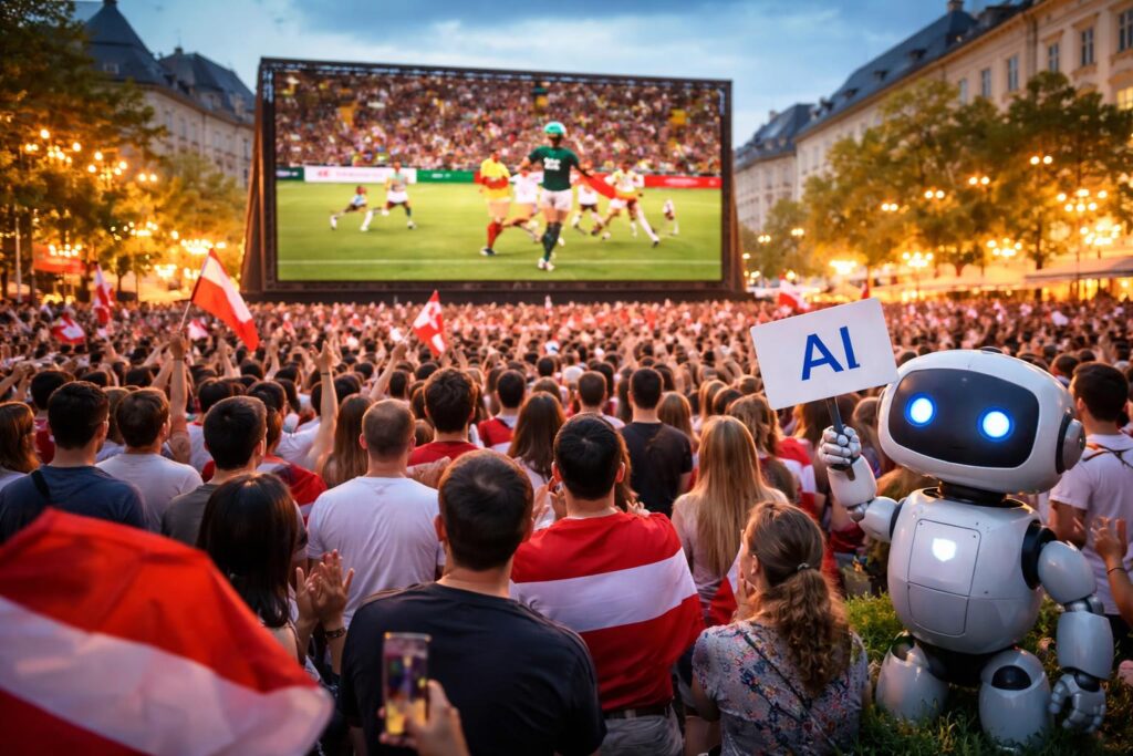 Public Viewing zur Fußball-WM läuft