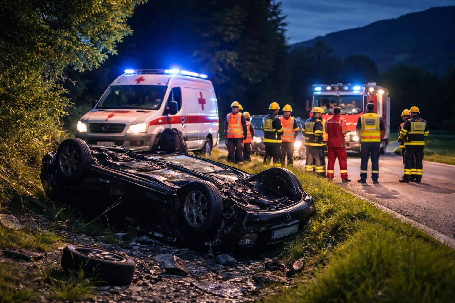 Fünf junge Menschen bei Unfall verletzt