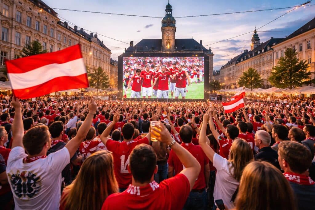 Public Viewing — Hier jubelt Kärnten beim Comeback des Nationalteams