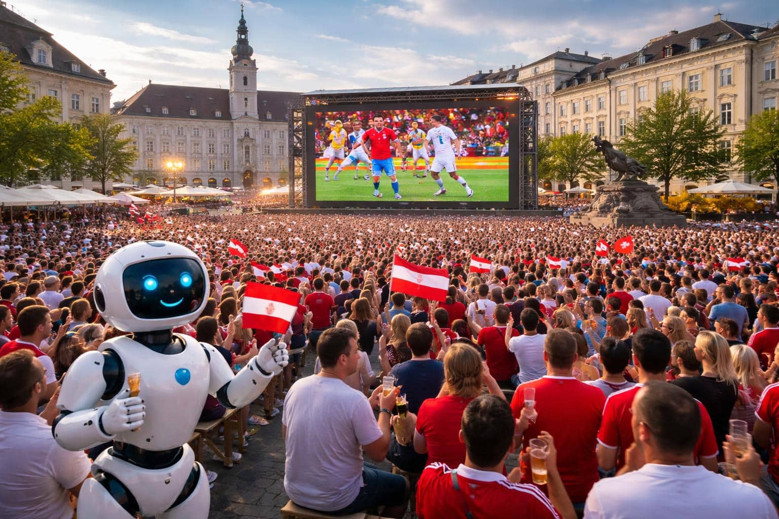WM-Feeling am Neuen Platz: Public Viewing offiziell eröffnet
