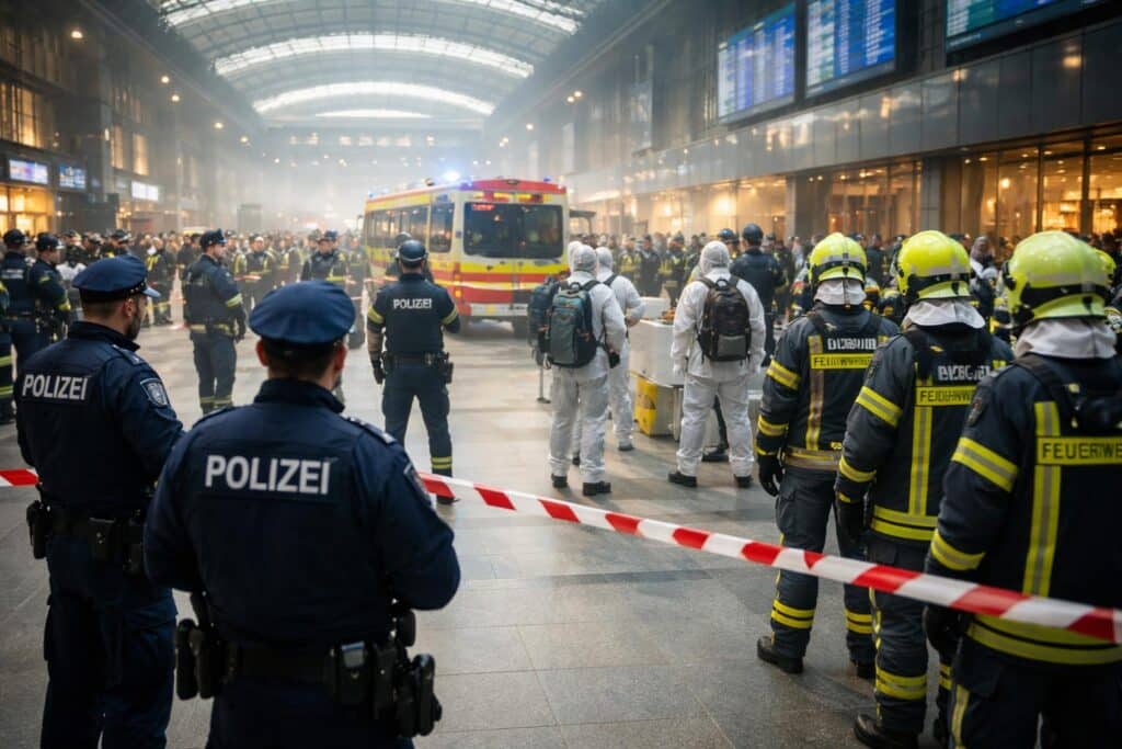 Großeinsatz am Hauptbahnhof: Unbekannte Substanz löste Alarm aus