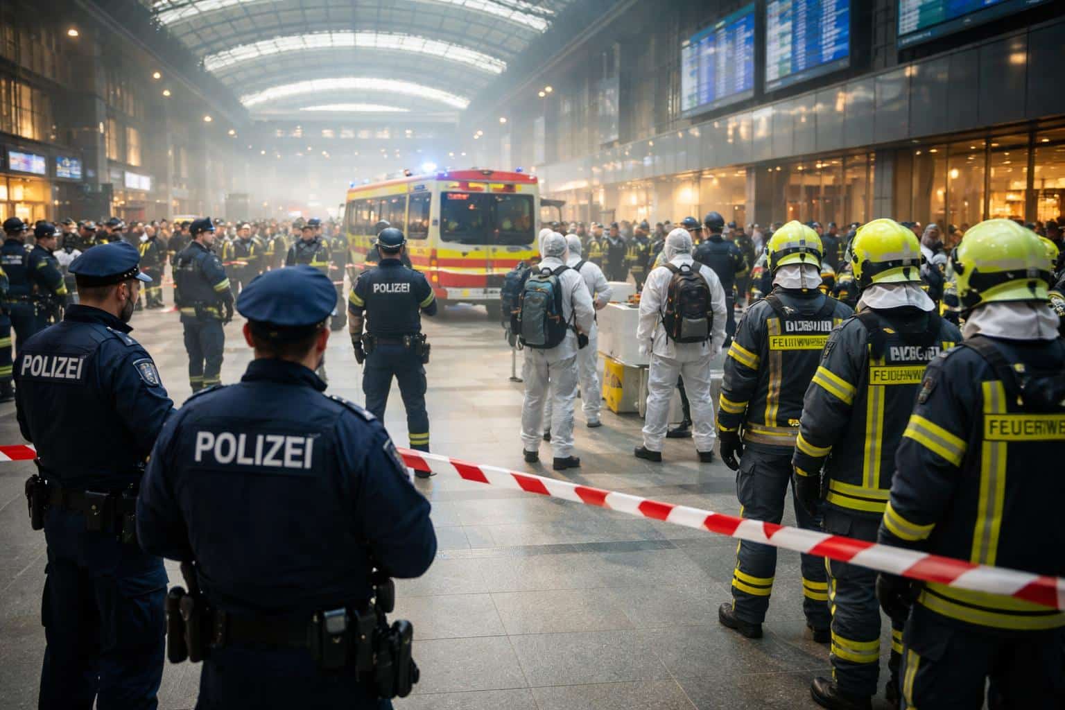 Großeinsatz am Hauptbahnhof: Unbekannte Substanz löste Alarm aus