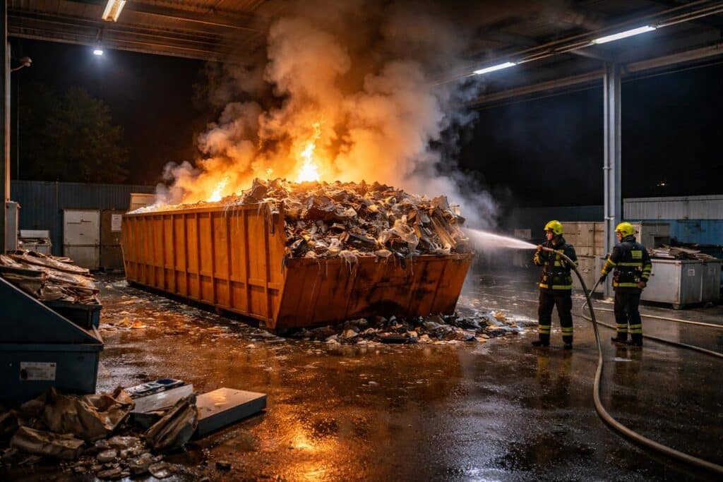 Brand eines Sperrmüllcontainers im Bezirk Spittal an der Drau