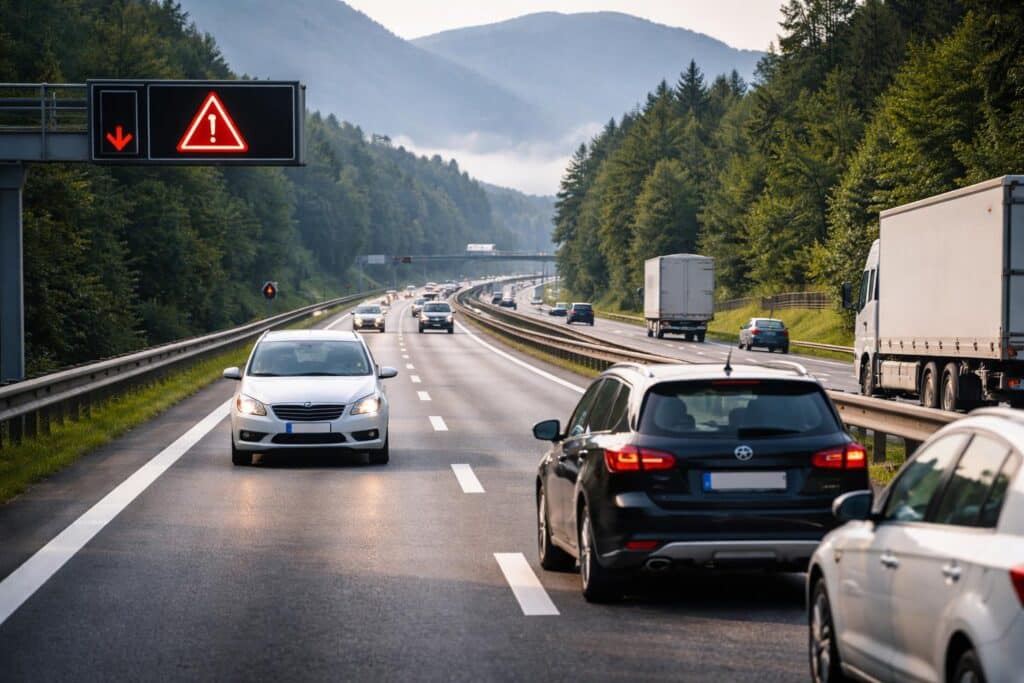 A2 Süd Autobahn, Klagenfurt Richtung Udine