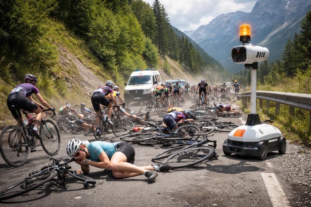 Gleich mehrere Verletzte: Massensturz bei Dolomiten-Radrundfahrt