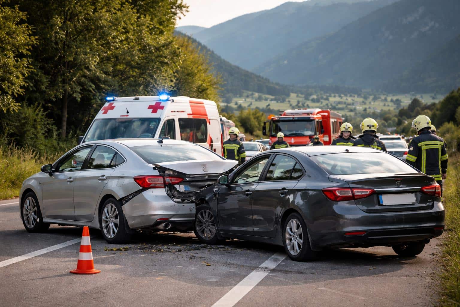 Drei Verletzte bei Auffahrunfall