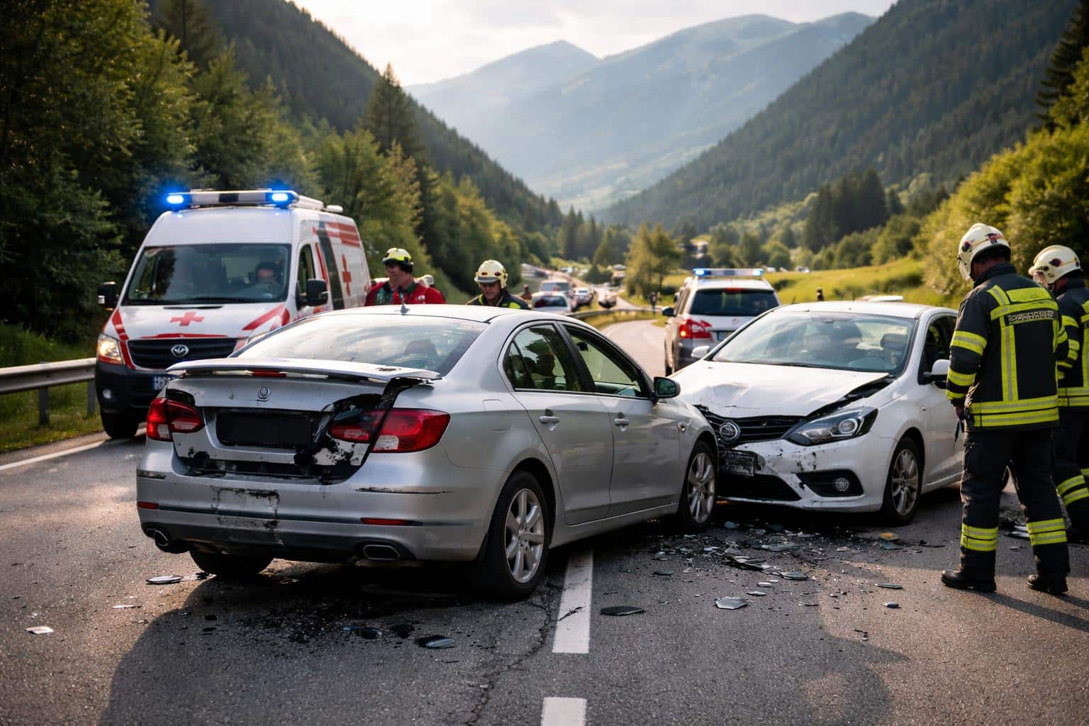 Drei Verletzte bei Auffahrunfall