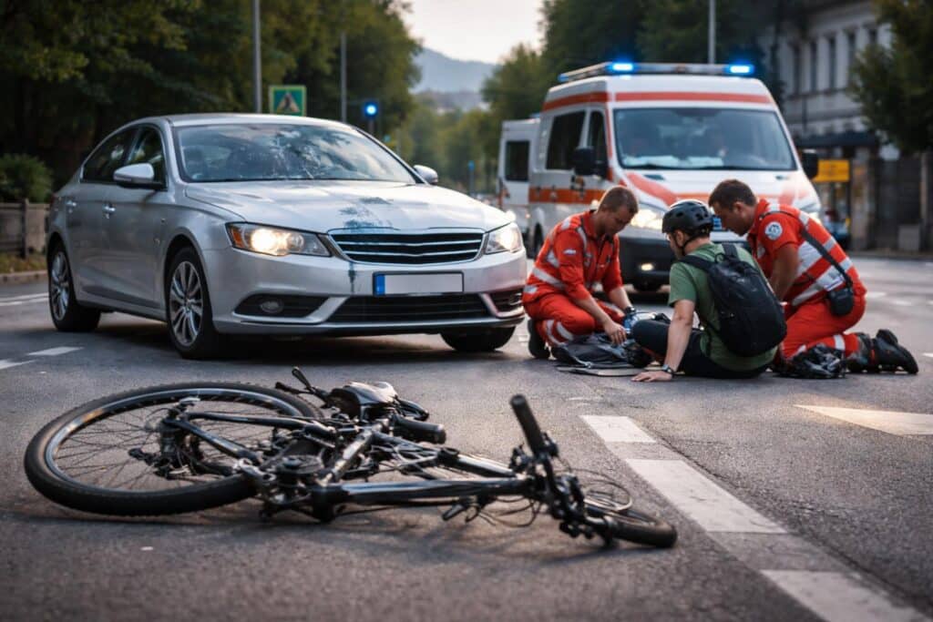 23-jähriger Fahrradfahrer in Klagenfurt von Auto erfasst