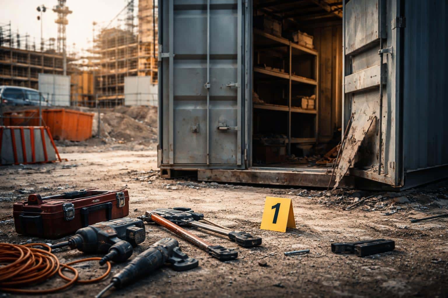 Werkzeuge von Baustelle gestohlen