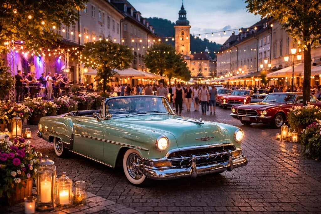 Musik und Oldtimer in der Innenstadt
