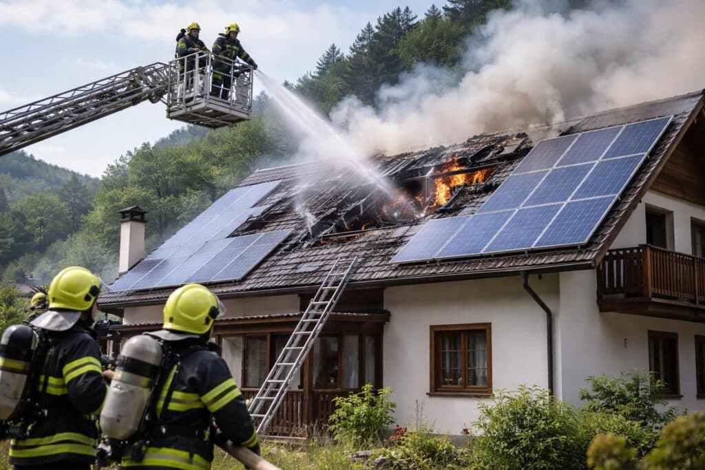 Dachstuhlbrand mit Herausforderungen