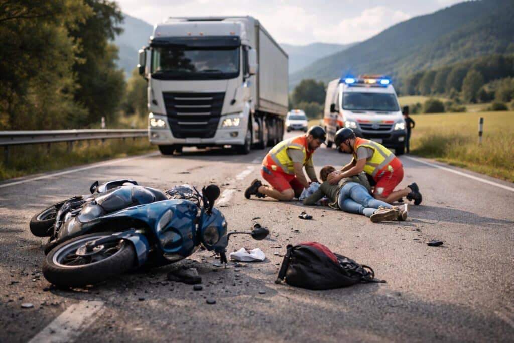 Mopedlenkerin nach Kollision gestürzt