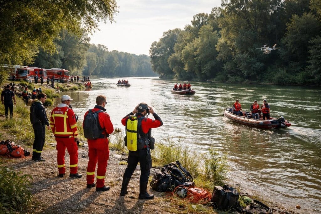 Von Strömung erfasst: Suchaktion nach Kind (8) an der Drau in Kroatien