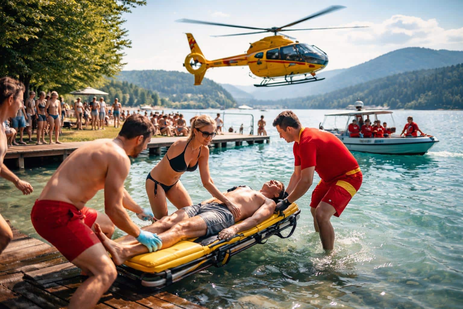 Promenadenbad Pörtschach: Badegäste retten Mann aus dem Wörthersee