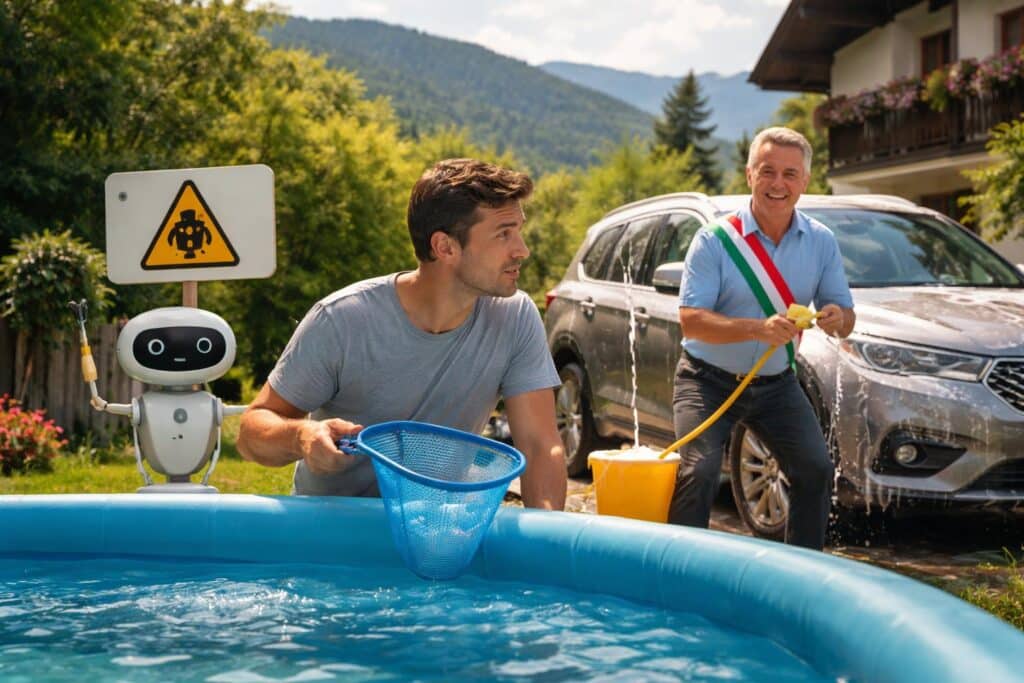 Kärntner soll Pool auslassen, weil Bürgermeister sein Auto waschen will