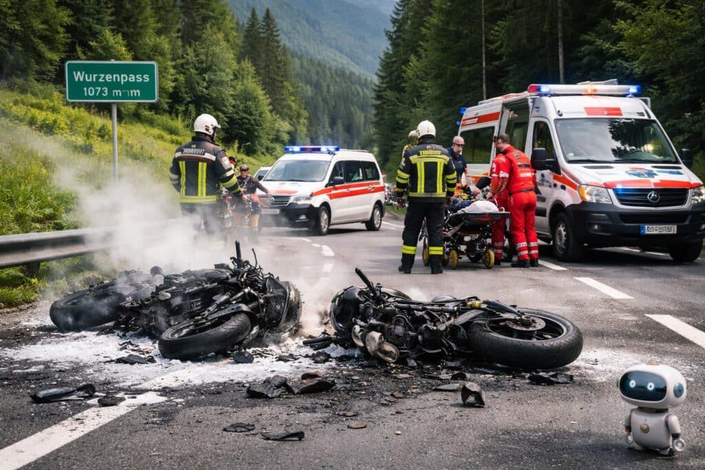 Verkehrsunfall mit Personenschaden am Wurzenpass