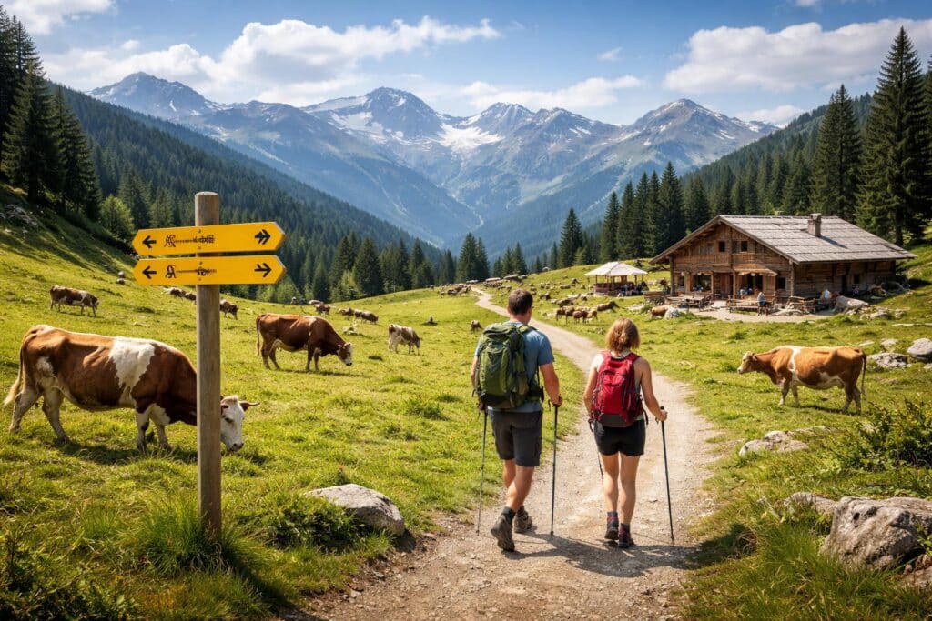 Sicheres Wandern auf Almen