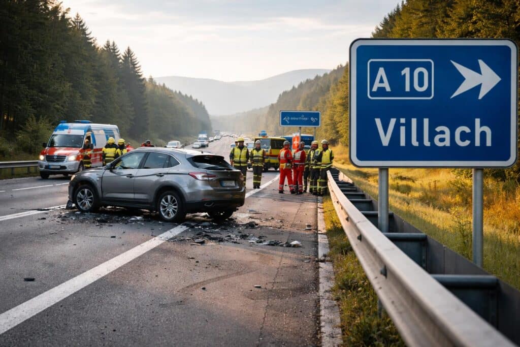 Verkehrsunfall auf der A 10