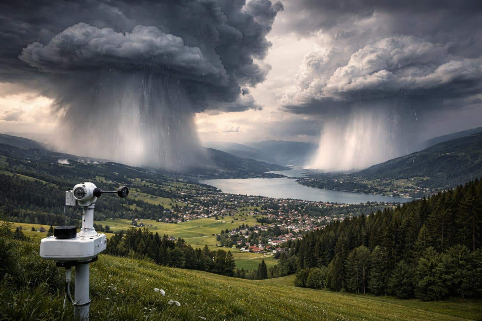 Hagel und Starkregen: Zwei Gewitterzellen bilden sich über Kärnten