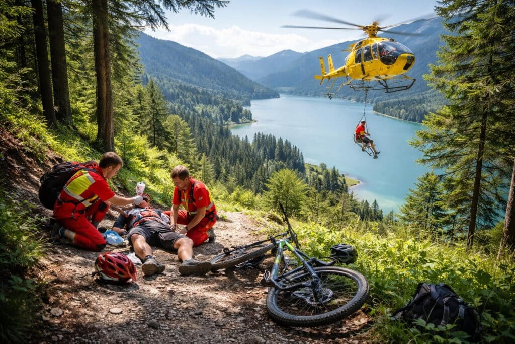 Fahrradstürze am Weißensee