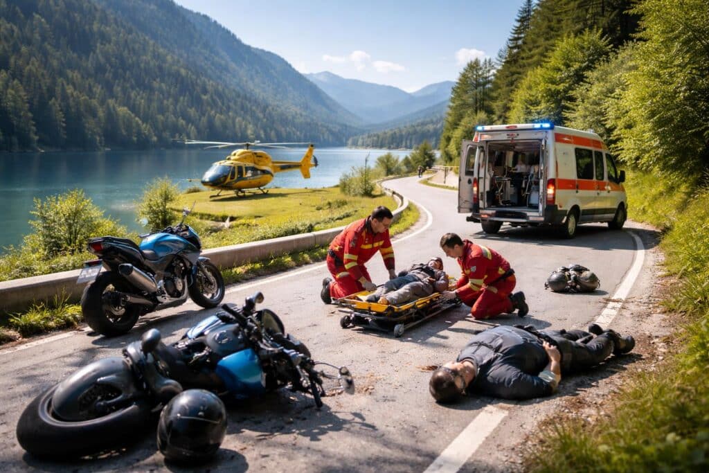 Am Weißensee: Zwei schwerverletzte Biker in Kärnten