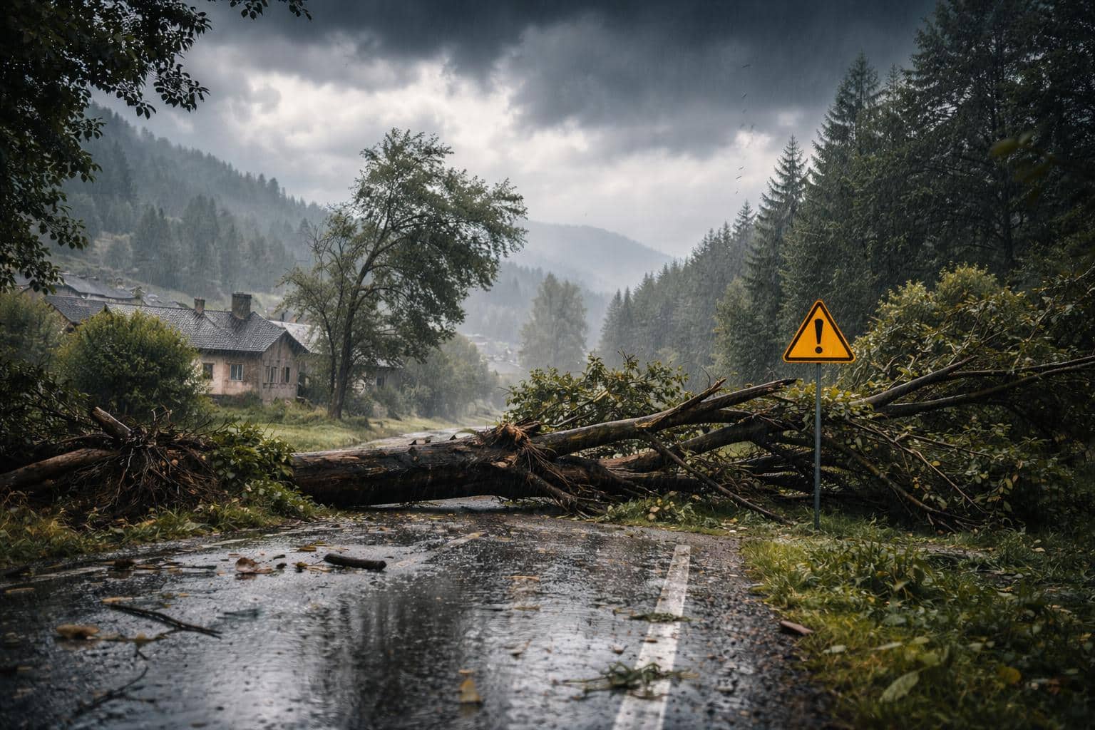 Unwetter mit Starkregen und Sturmböen