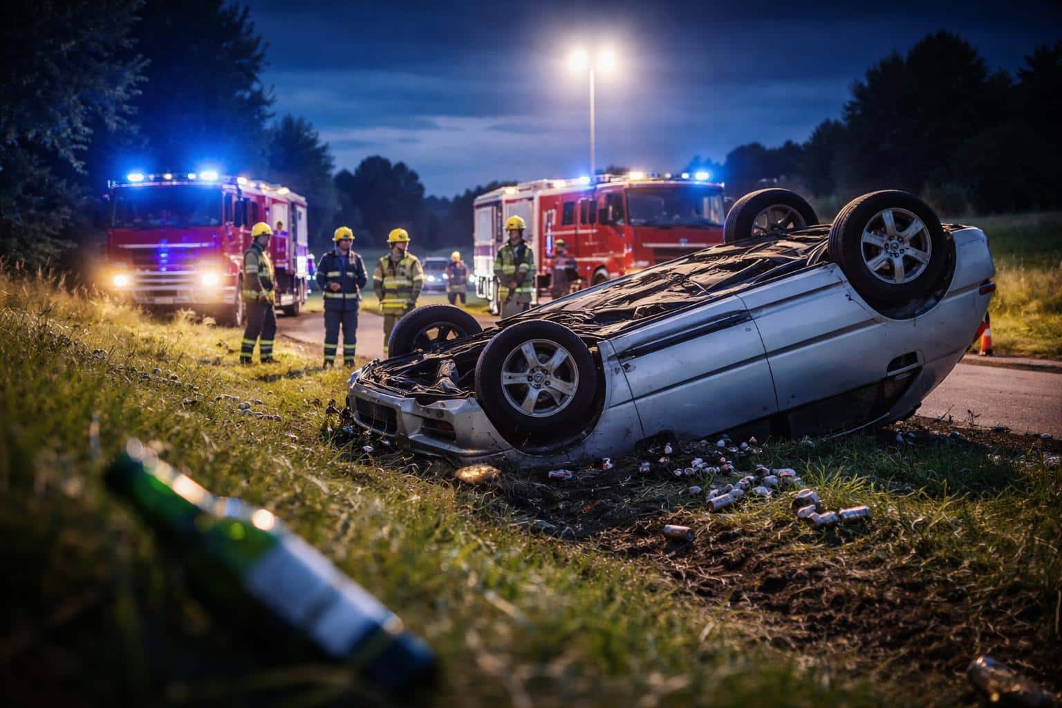 Alkoholisiert: Frau überschlug sich mit Auto