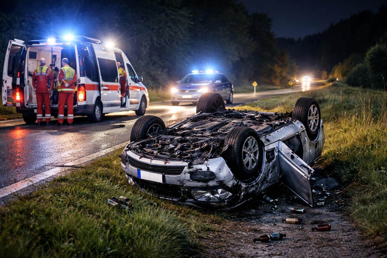 Schwer alkoholisierte Lenkerin verunglückt
