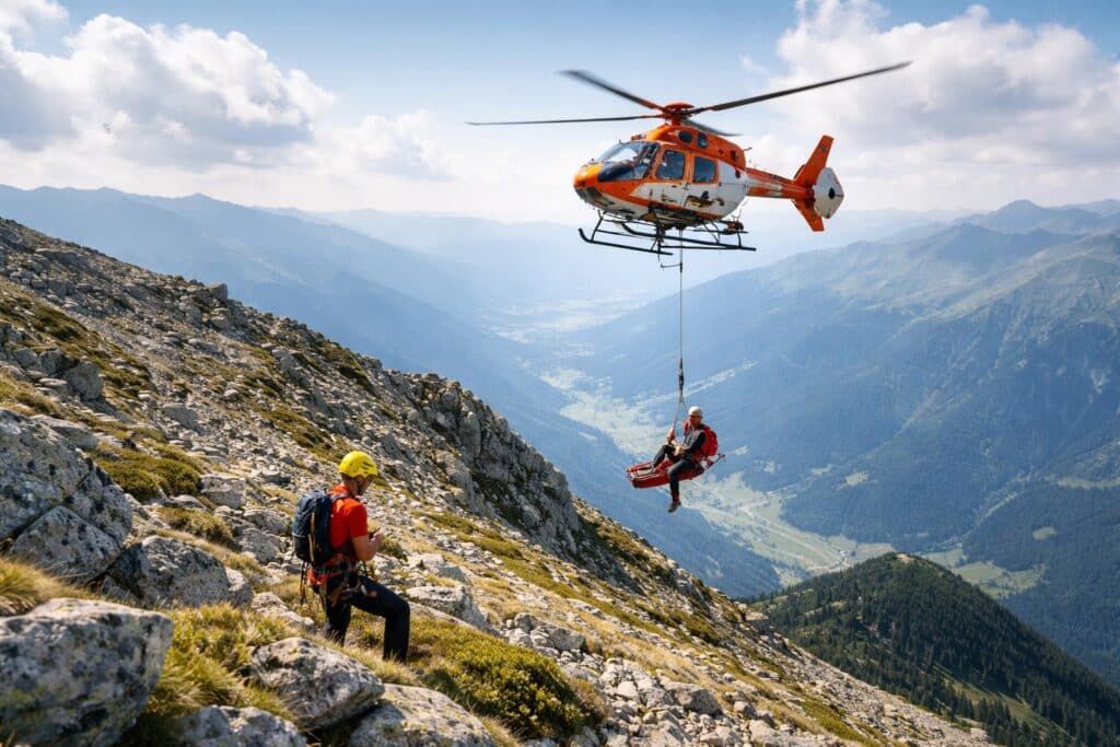 68-Jähriger stürzte am Rinsennock: Hubschrauber im Einsatz