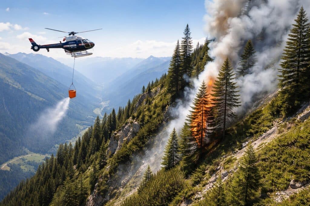 Brand im Bereich des Rastl, Gemeinde Sachsenburg