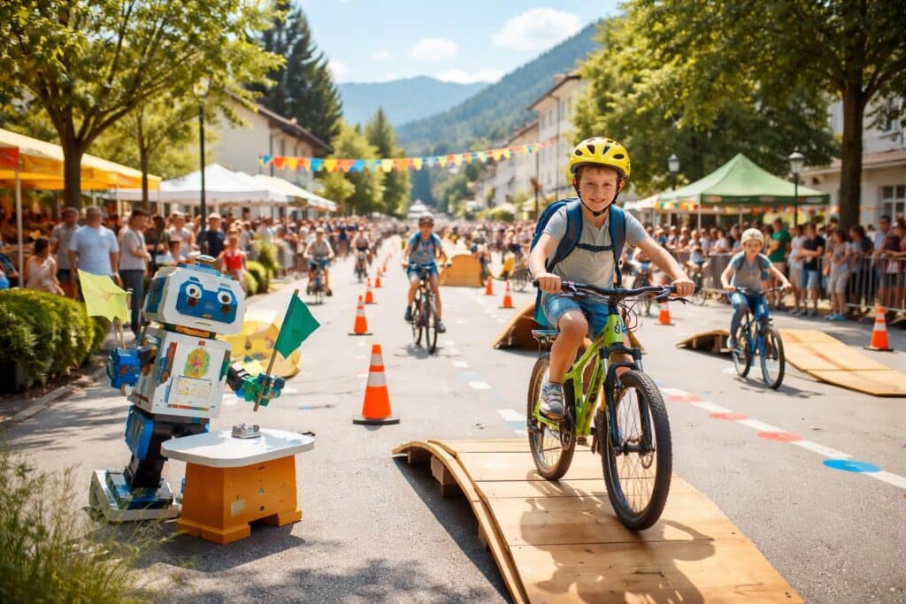 Schulfest der Volksschule Bleiburg unter dem Motto „Auf die Räder, fertig, los!“