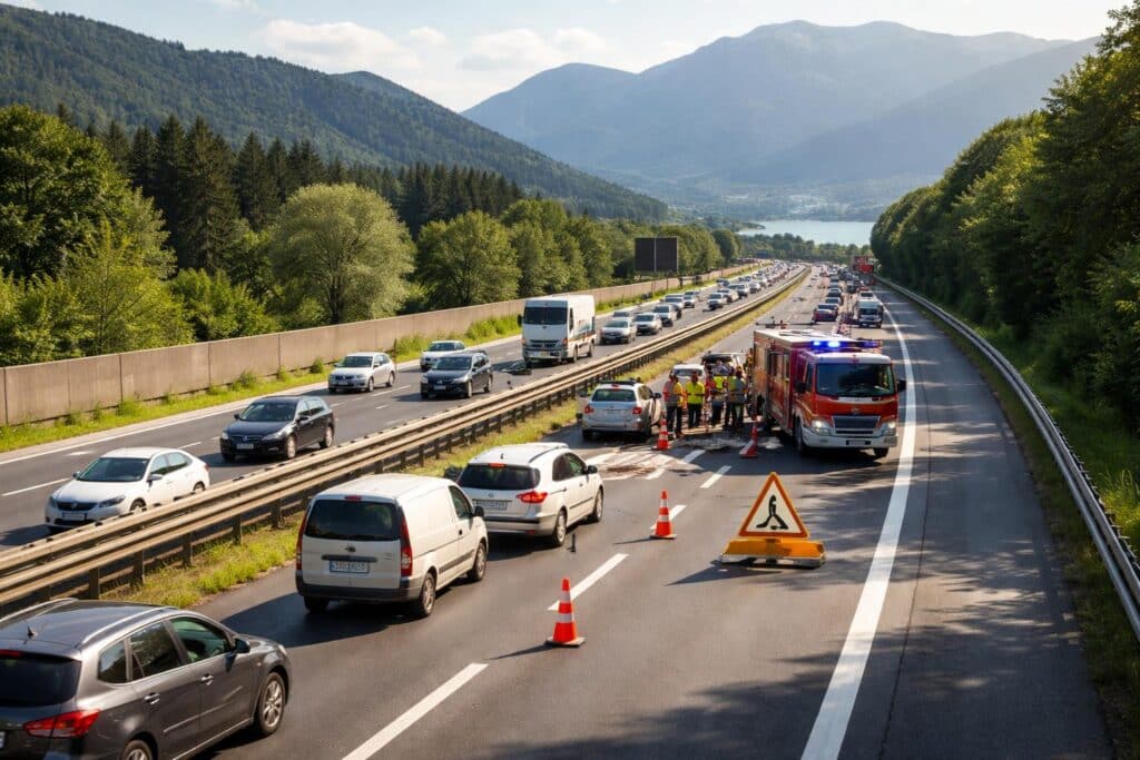 A2 Süd Autobahn, Klagenfurt Richtung Villach