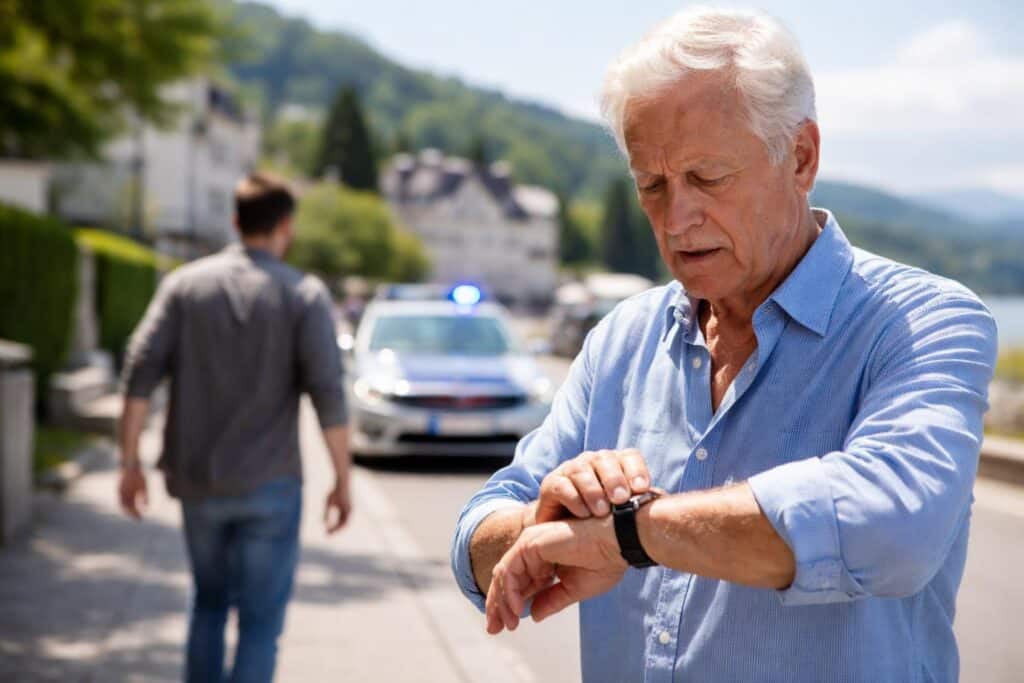 Luxus-Uhr auf Straße gestohlen