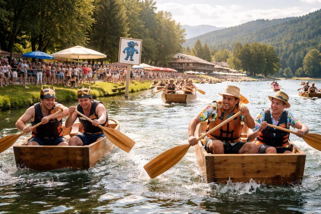 Sautrog-Regatta am Maltschacher See