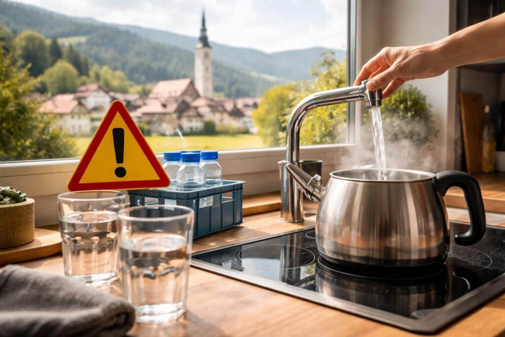 Wasser in Pischeldorf abkochen