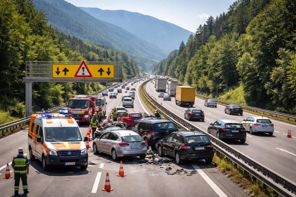 A2 Süd Autobahn, Villach Richtung Klagenfurt