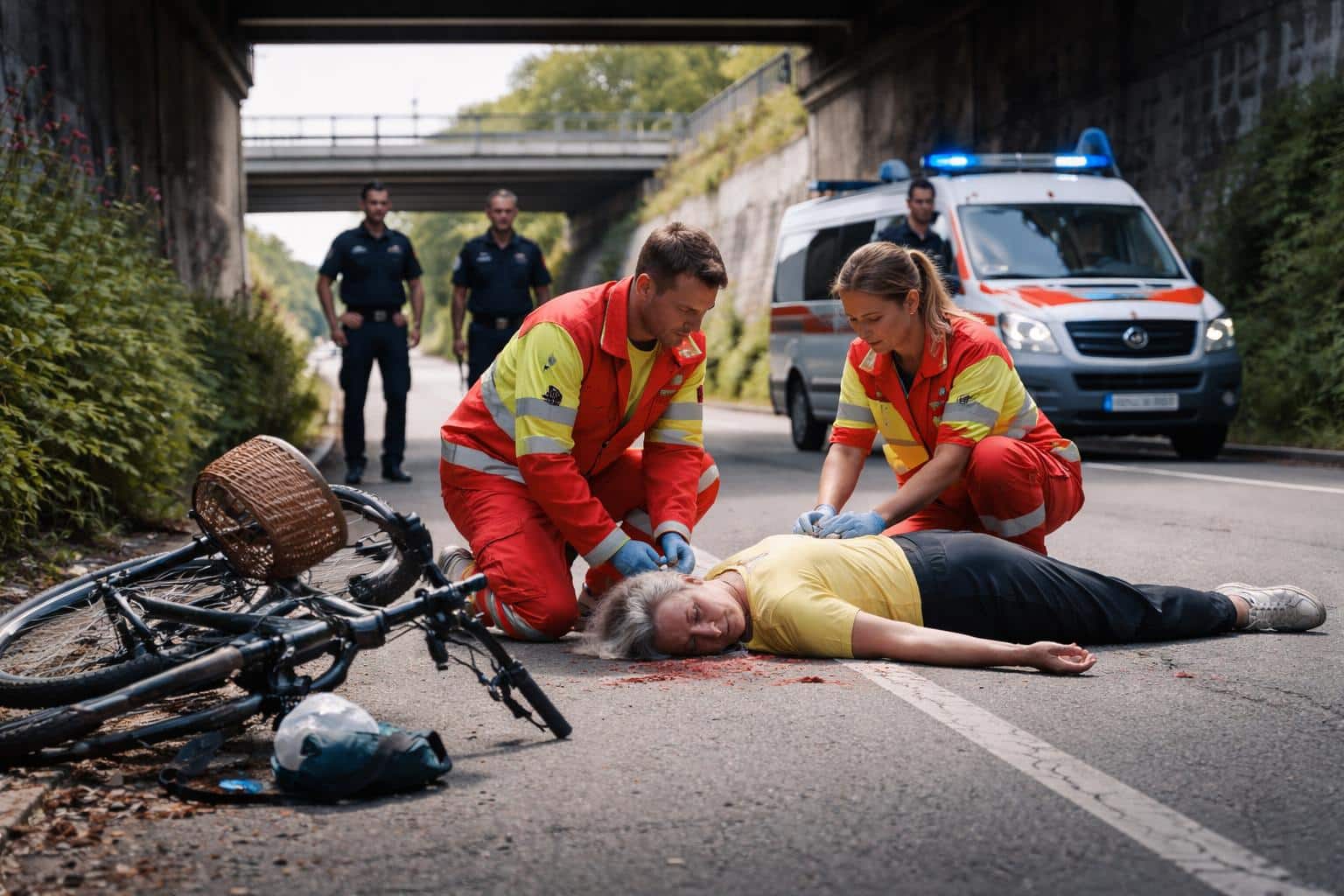 Verkehrsunfall mit Eigenverletzung